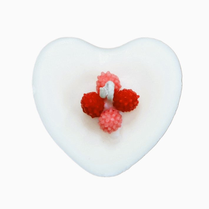 Heart Shaped with Berries Candle